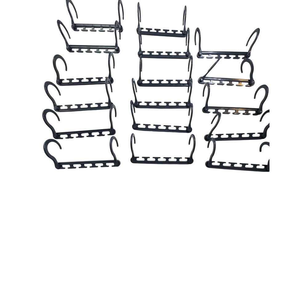 17 Pack Magic Hangers Space Saving Closet Organizer Cascading Hangers Gray